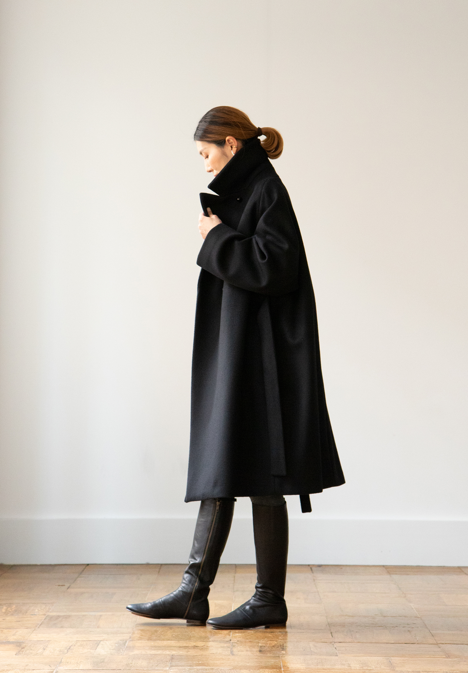 フォローコート 」BLACK「Follow Coat」BLACKsoutiencollar（ステン