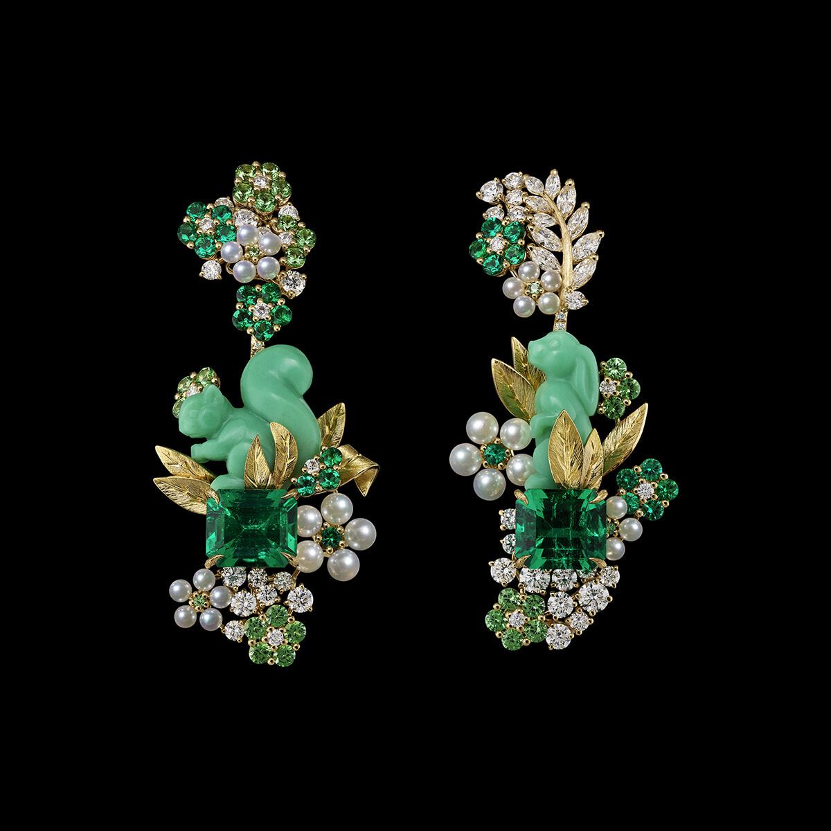 ディオールの新作ハイジュエリー、幻想の森に動物たちが遊ぶ