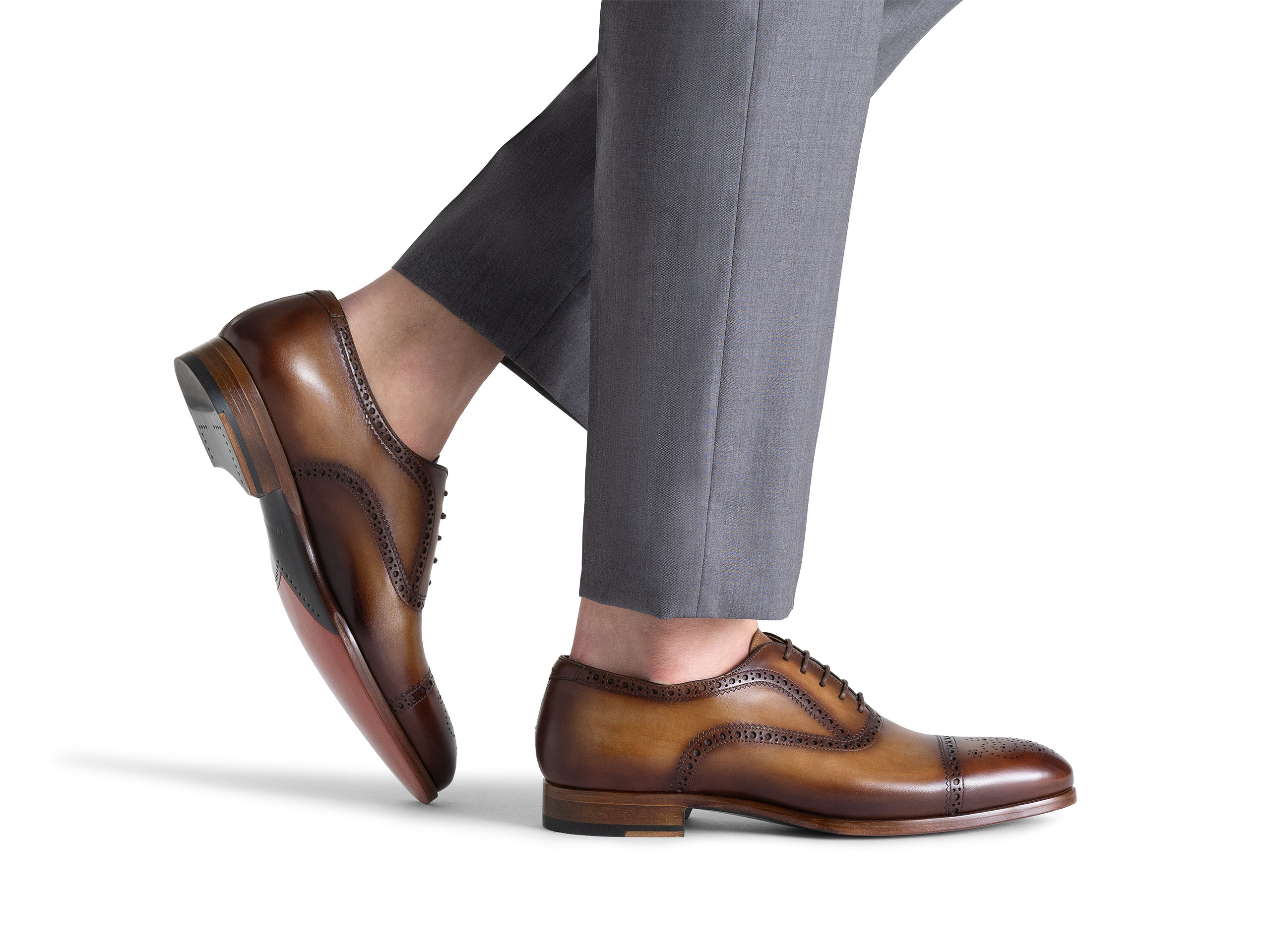 Lincoln Men's Brogue Cap Toe Oxfords | Magnanni