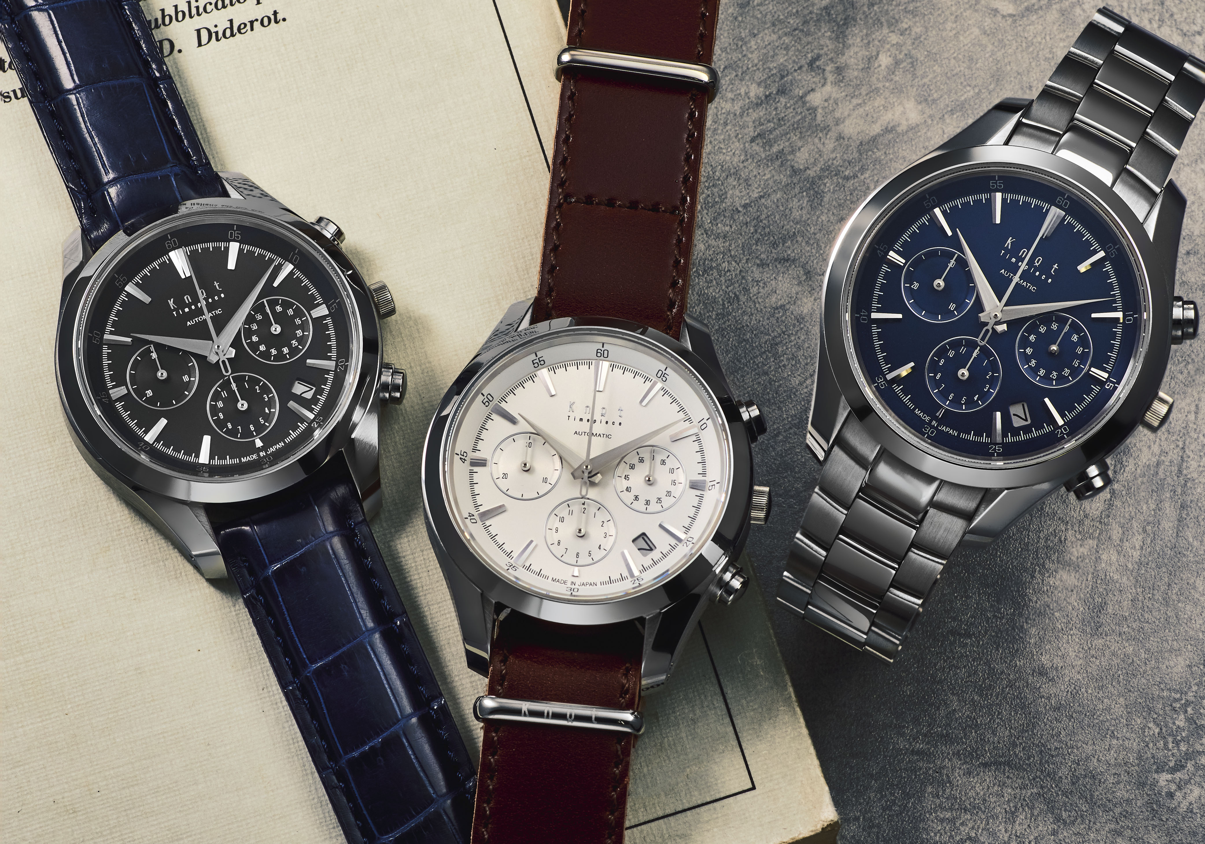 Knot ATC40シリーズ 日本製機械式時計 クロノグラフ 40mm サファイア