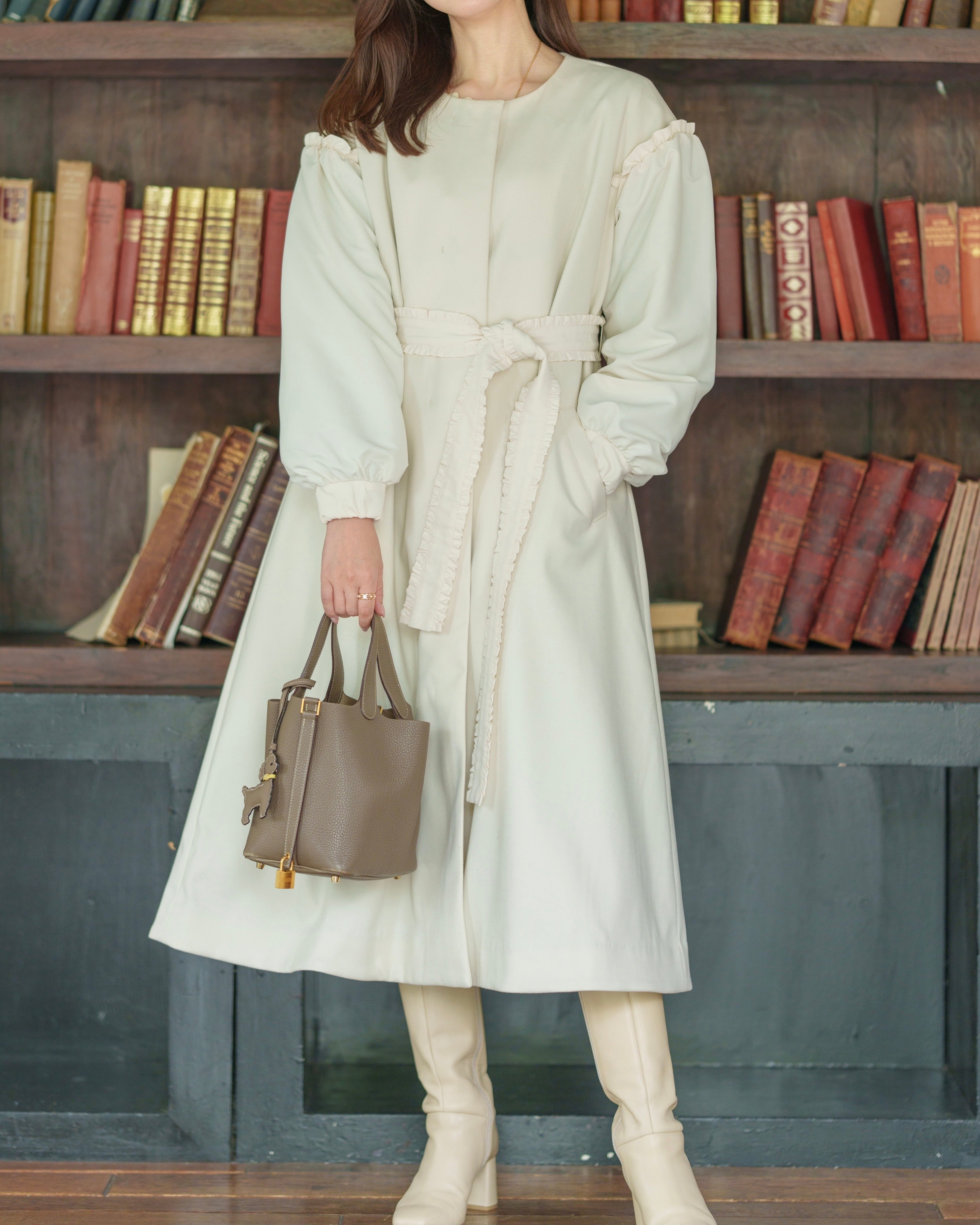 パフスリーブ中綿コート – Maison Echelle