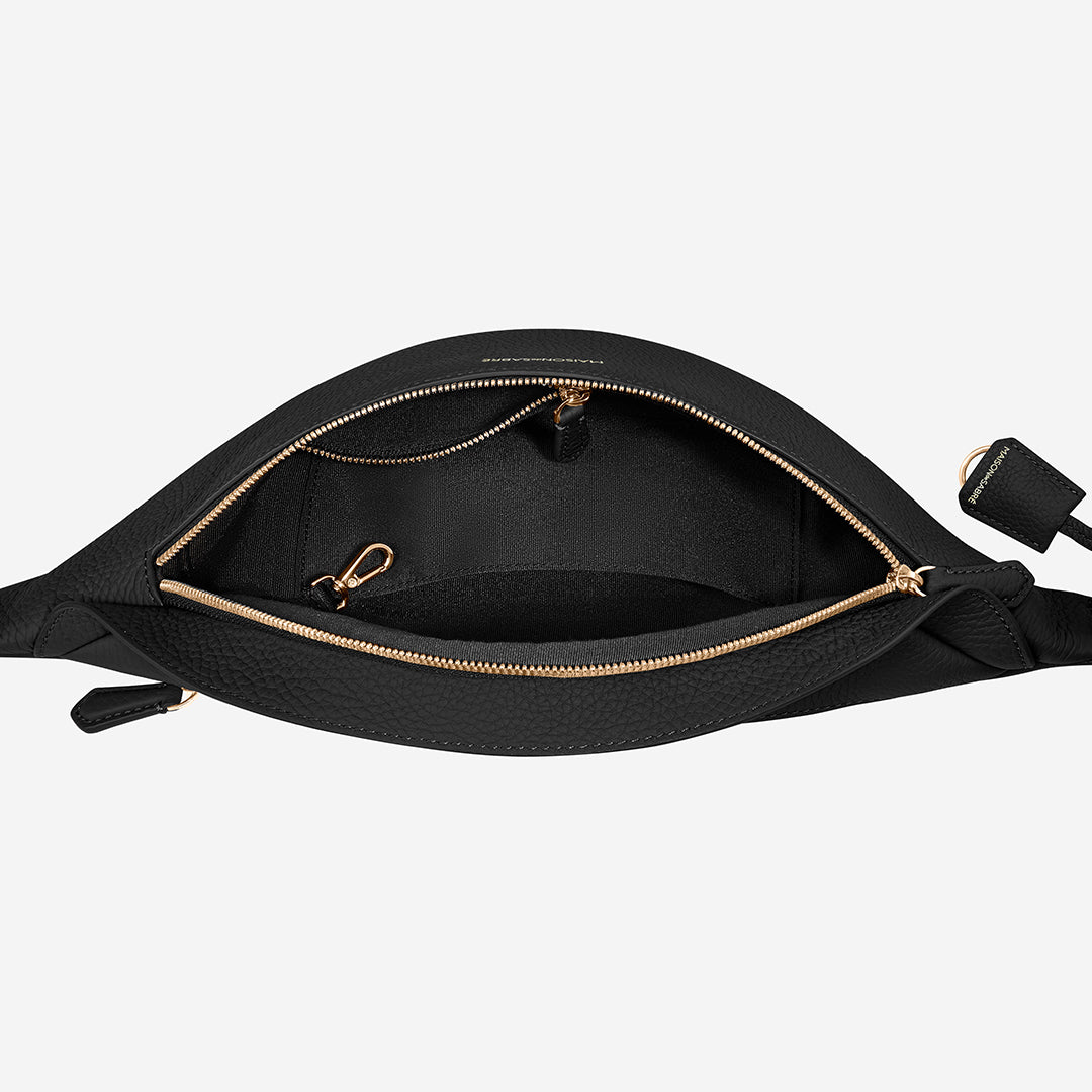 The Large Sling Bag - Black Caviar – MAISON de SABRÉ