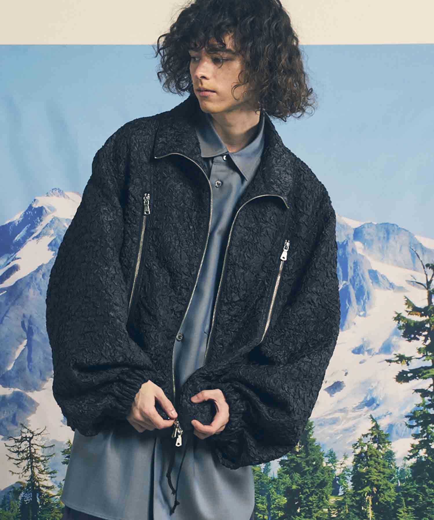 LIMITED EDITION】Prime-Over Curved Zip Stand Collar Blouson