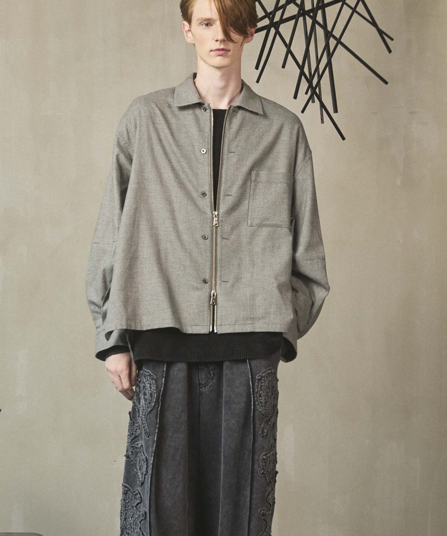 Italian Dead Stock Fabric】Prime-Over 2way Zip Shirts