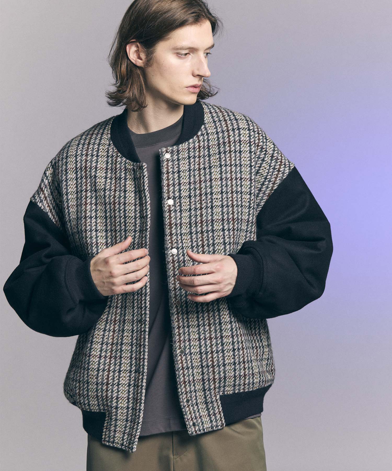 Italian Dead Stock Fabric】Prime-Over Stadium Jacket