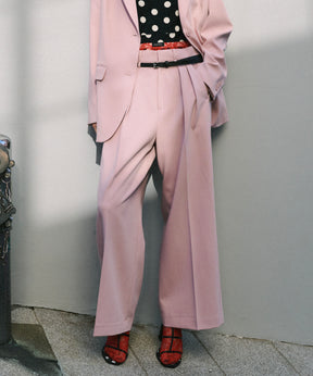 Color Two-Tuck Wide Pants