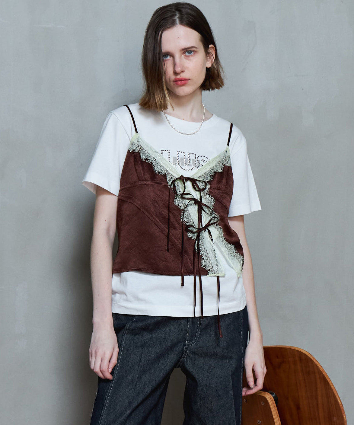 Lace Docking Satin Camisole