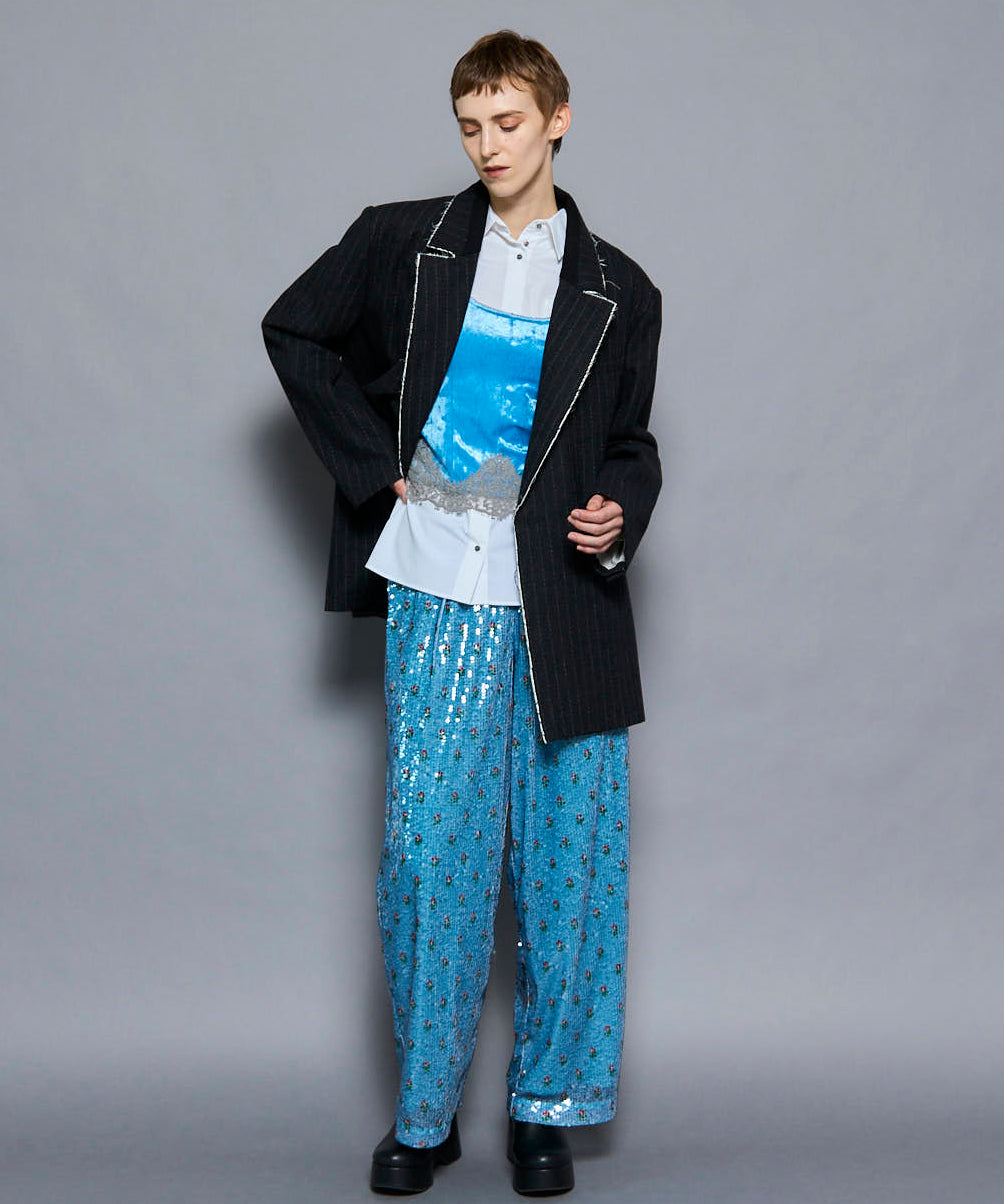 25AUTUMN PRE-ORDER】Hem Lace Velvet Tank Top