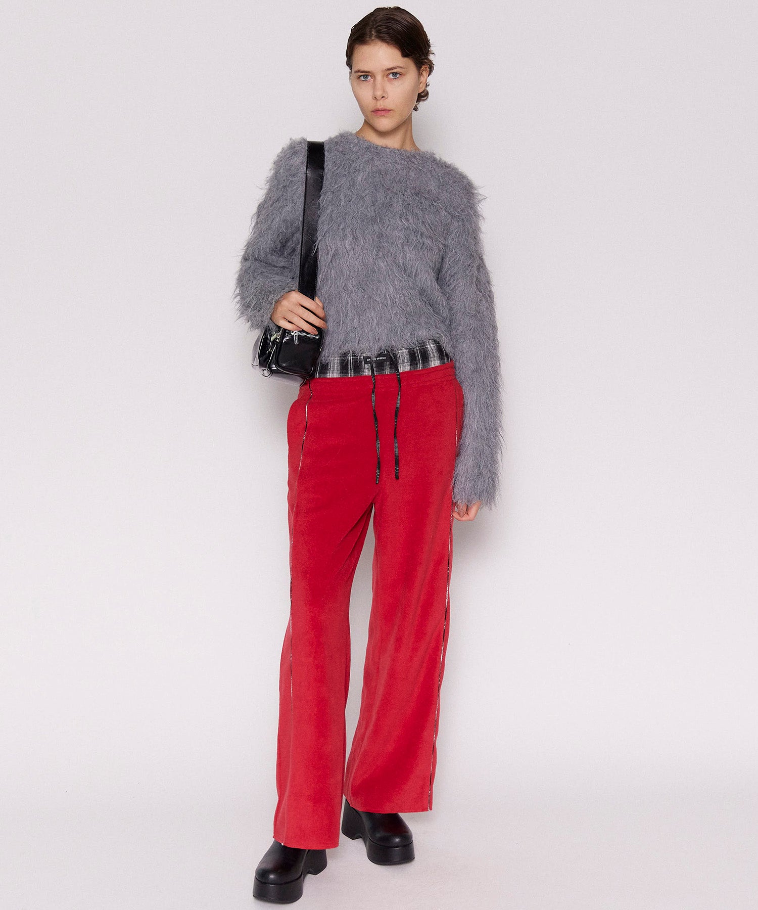 SALE】Fluffy Shaggy Knit Pullover