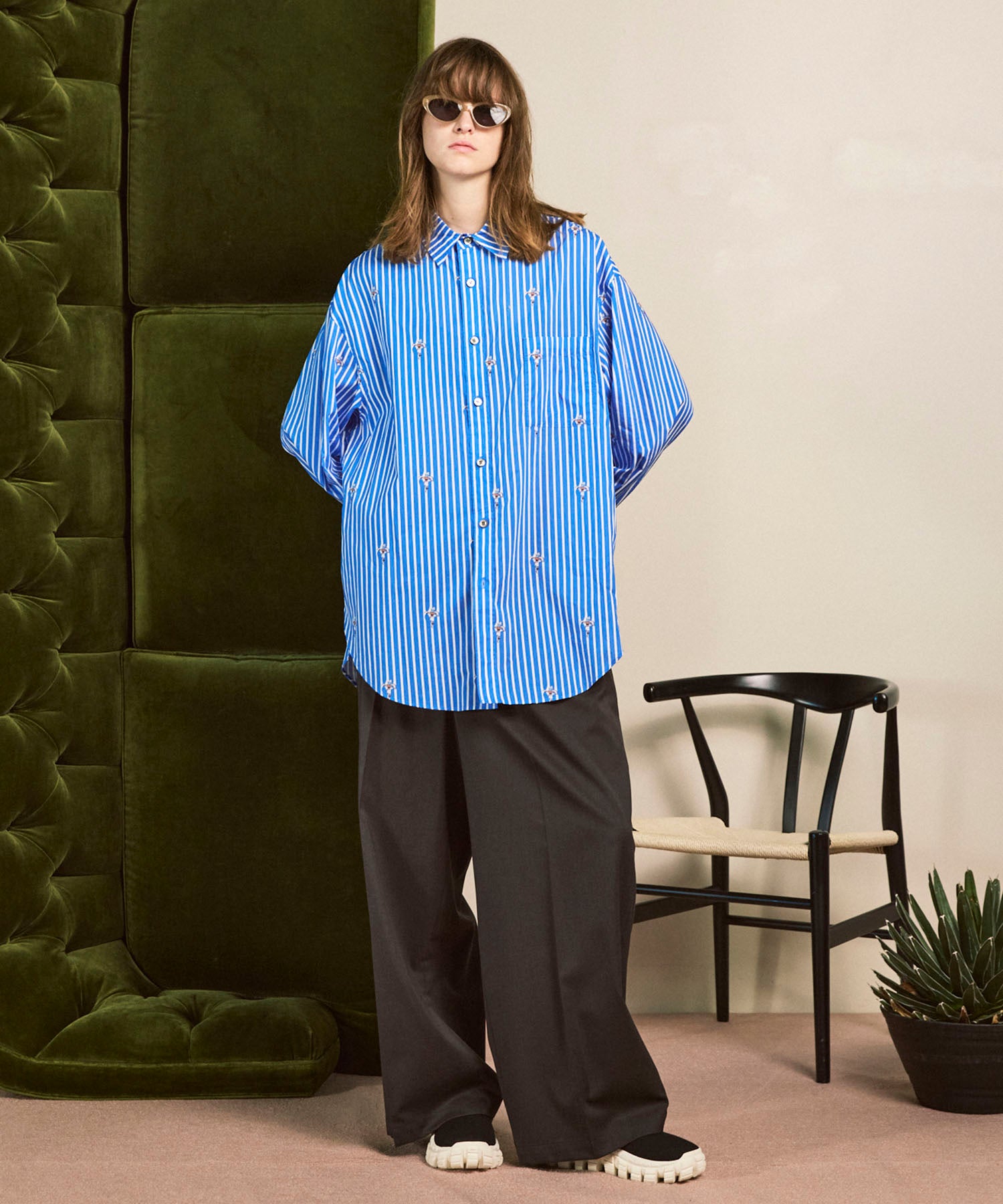 Italian Dead Stock Fabric】Prime-Over Regular Collar Shirt Coat