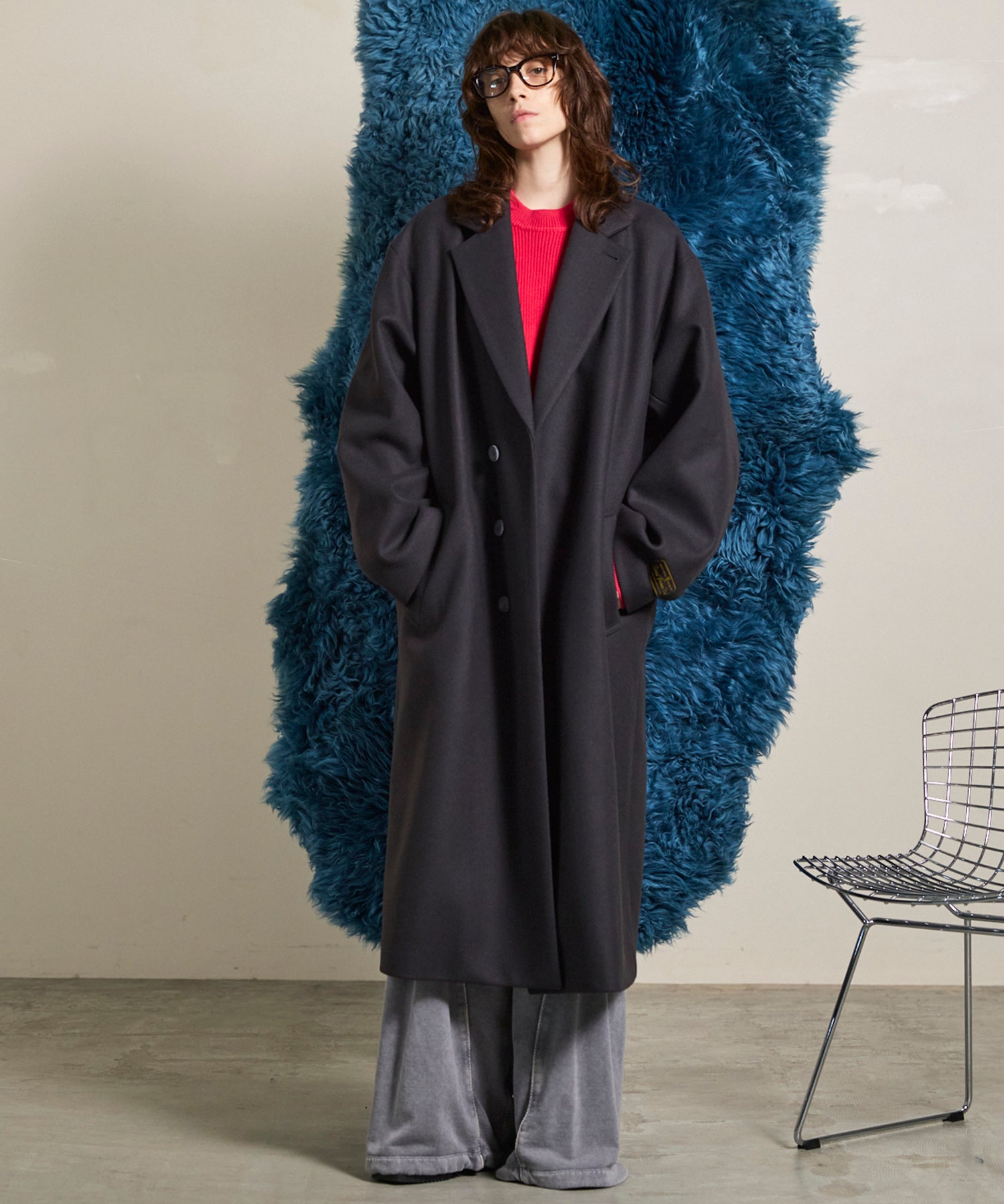 Super170s Prime-Over Melton Chesterfield Coat