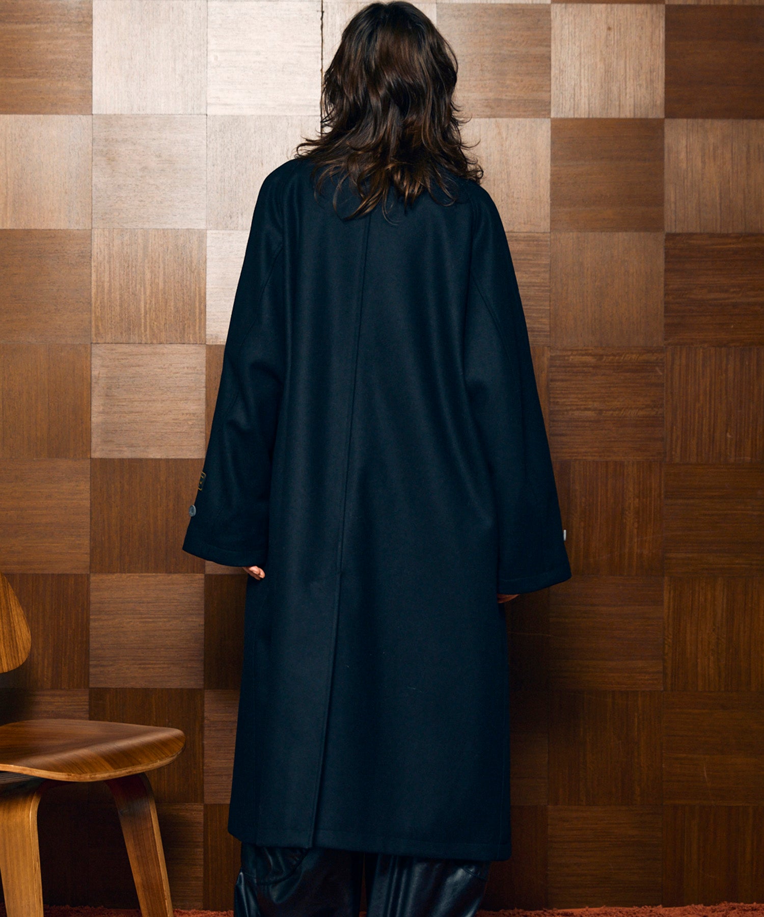 Super170s Prime-Over Melton Balmachan Coat