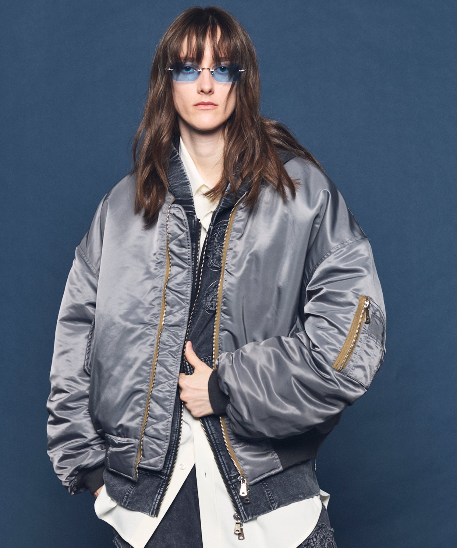 Prime-Over Nylon MA-1 Bomber Jacket