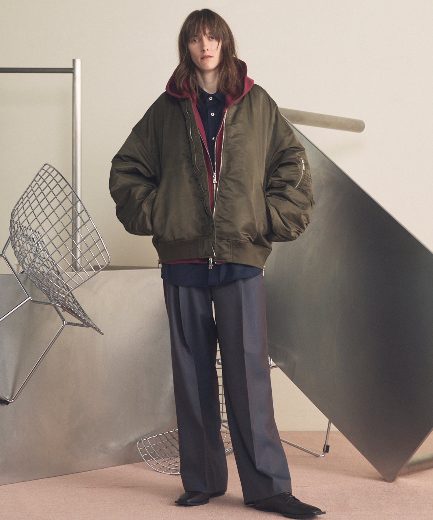 Prime-Over Nylon MA-1 Bomber Jacket