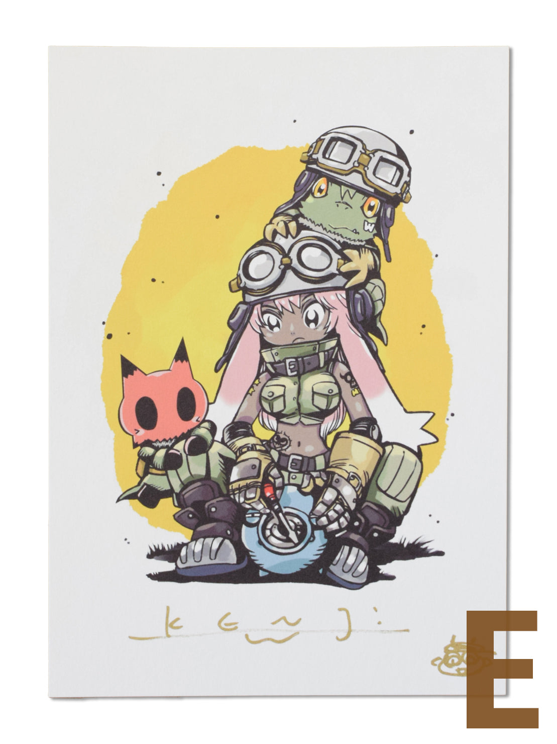 渡辺けんじ 直筆サイン入り プリントイラストカード – MAJI展