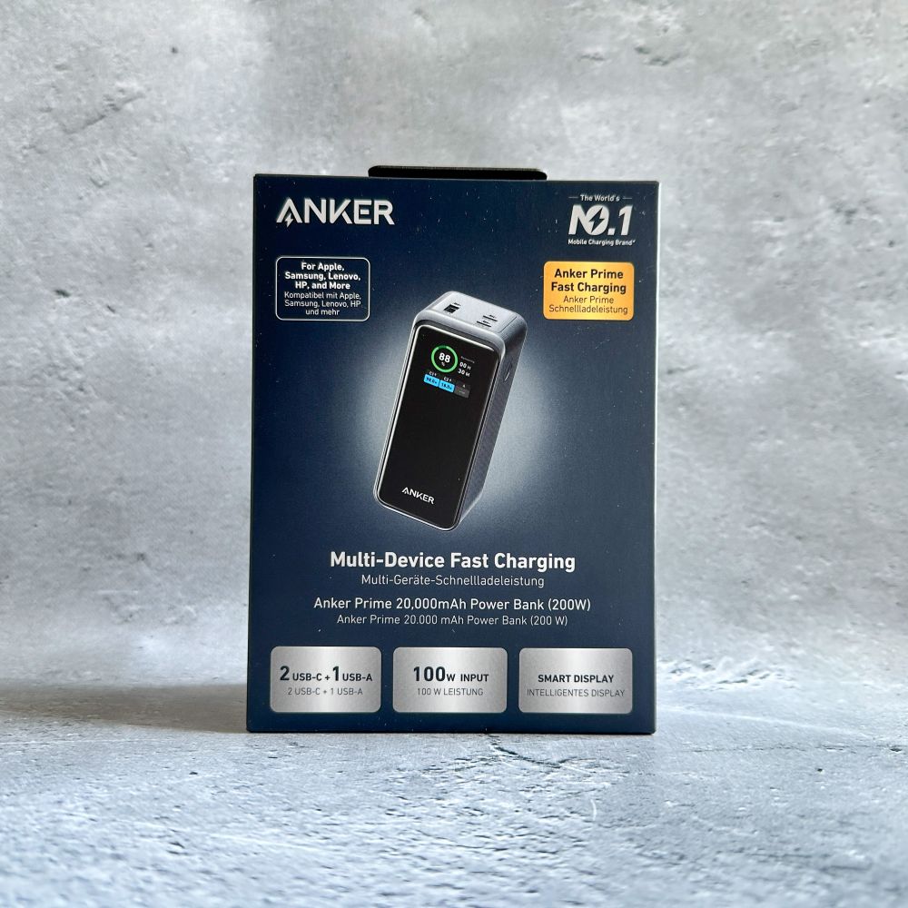 Anker Prime Power Bank (20000mAh, 200W)をレビュー！合計最大200Wの
