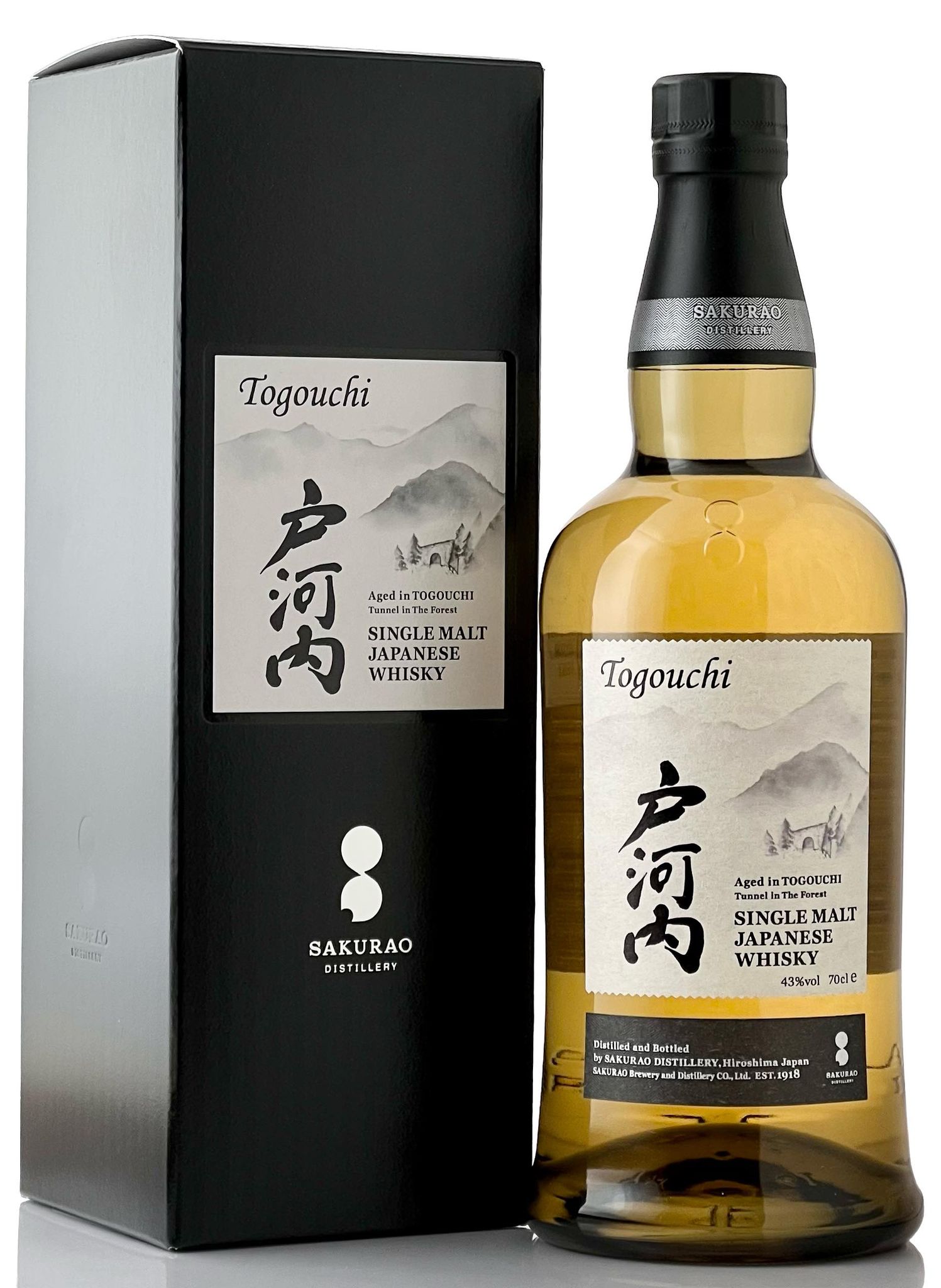 箱無し】戸河内 シングルモルト ウイスキー【桜尾蒸留所/サクラオB&D】