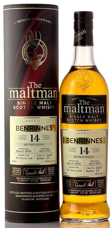 ベンリネス[2010] 14年 リフィルシェリーカスク【モルトマン/メドウ