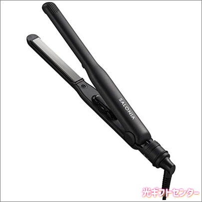 SALONIA サロニア ストレートヘアアイロン ブラック SL-004S なら 全