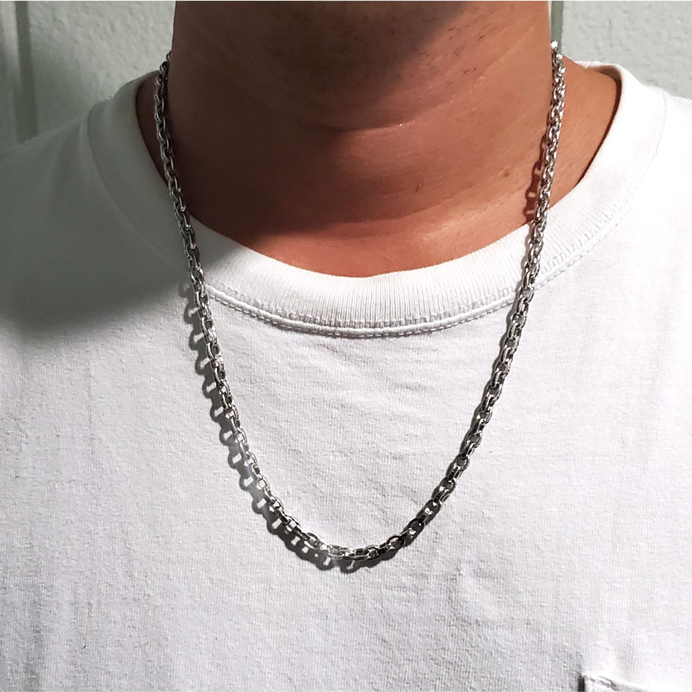 か*ギ様 マテリタ ネックレス チェーン925刻印 5mm幅 刻印チェーン