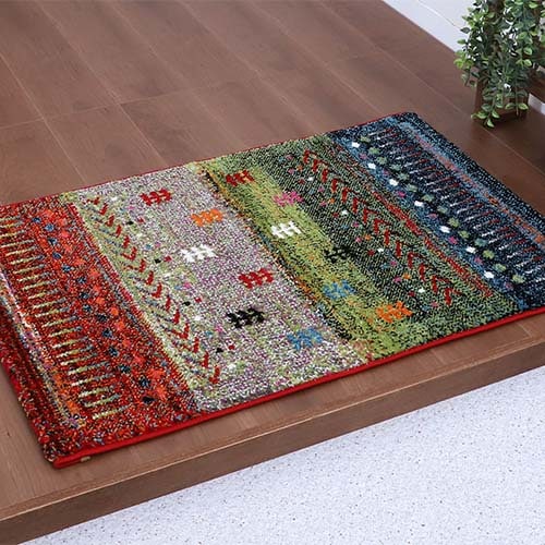 EC限定】マット ウィルトン ギャッベ柄が特徴の輸入柄物玄関マット