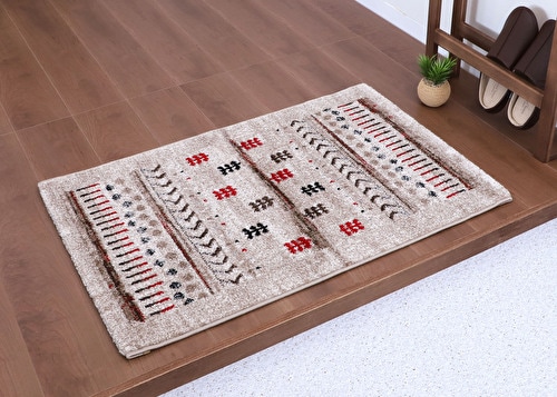 EC限定】マット ウィルトン ギャッベ柄が特徴の輸入柄物玄関マット