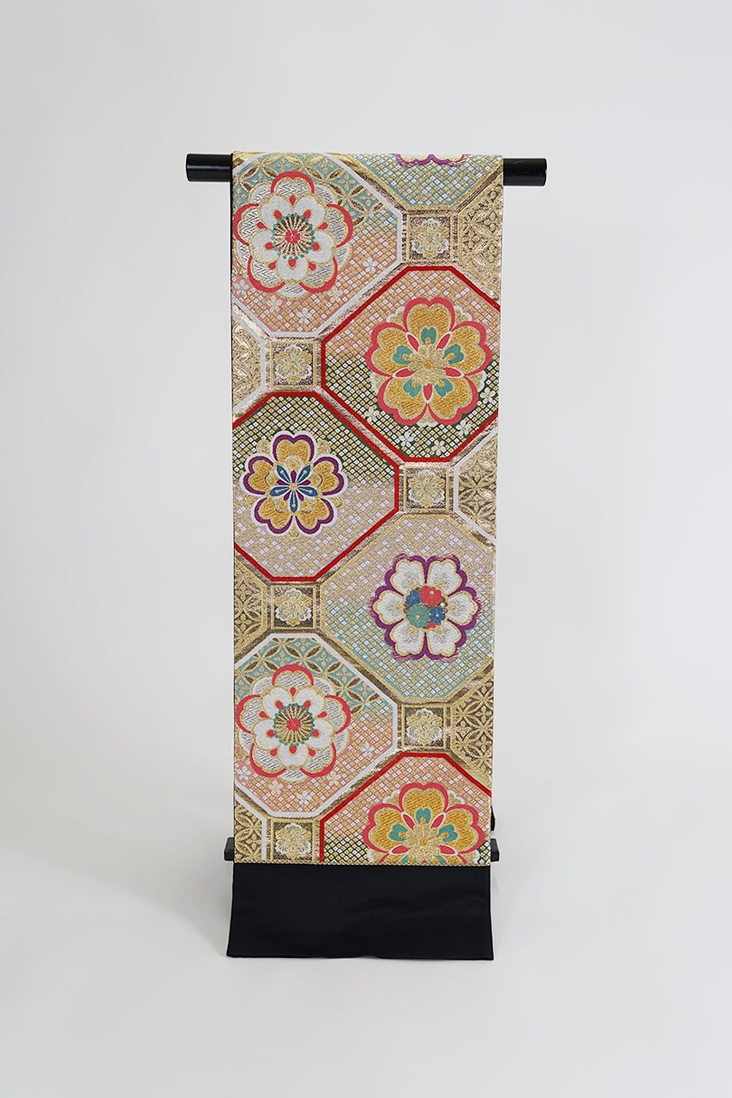 西陣織袋帯 振袖 正絹 （株）廣部商事 ゴールド蜀江文様 成人式 | 袋帯