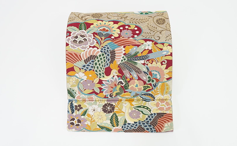 正絹袋帯 株式会社白綾苑大庭 花鳥雲取り文 | 袋帯 | 京都西陣 帯の