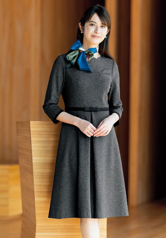 UNILADY(ユニレディ) 七分袖ワンピース U4023 | UNIPRO OFFICE WEAR