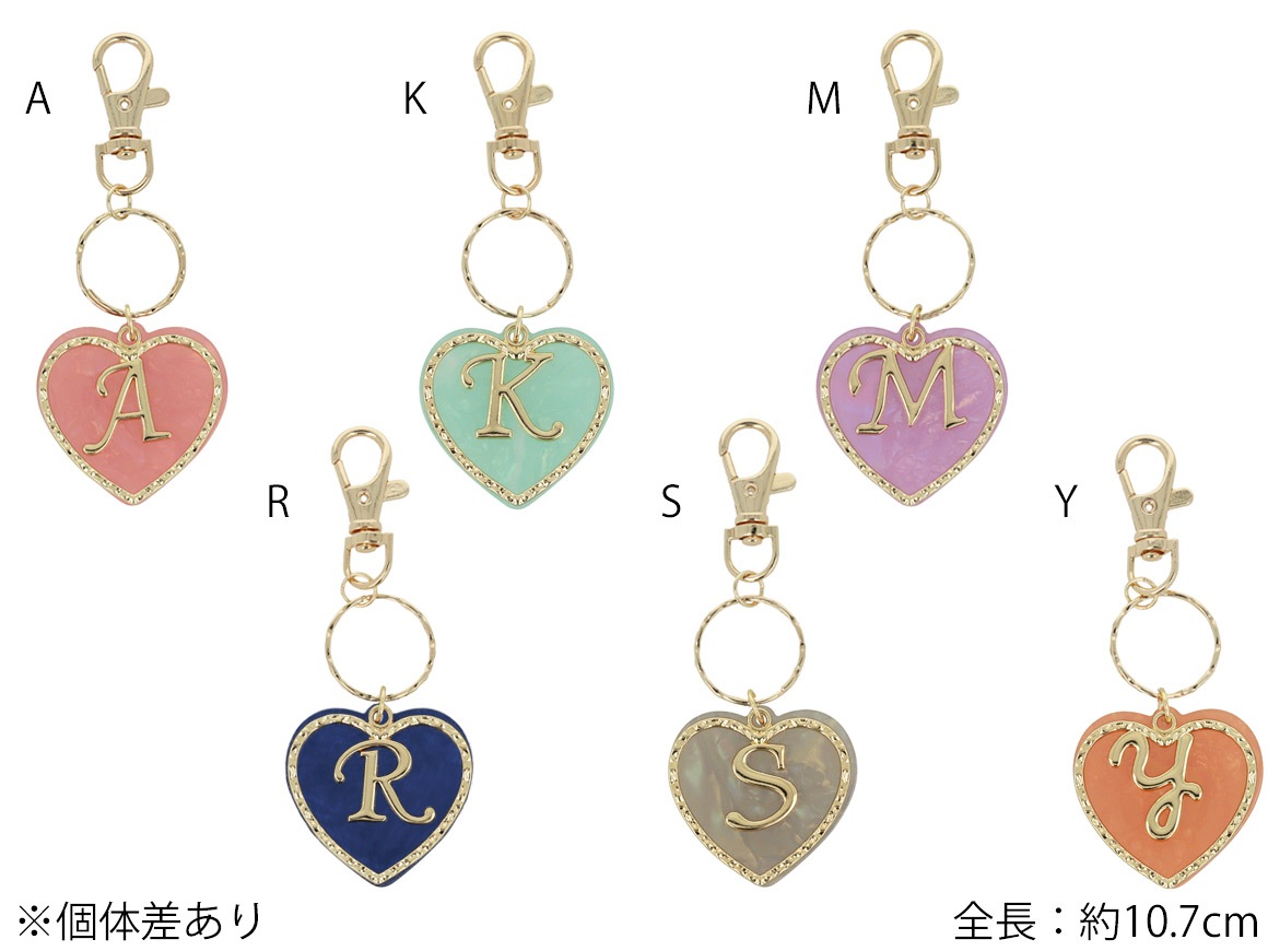 バッグチャーム ハート イニシャル【6type】 | その他,バッグチャーム
