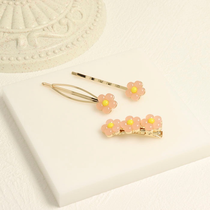 ヘアピン ヘアクリップ フラワー ニュアンス【3color】 | ヘア