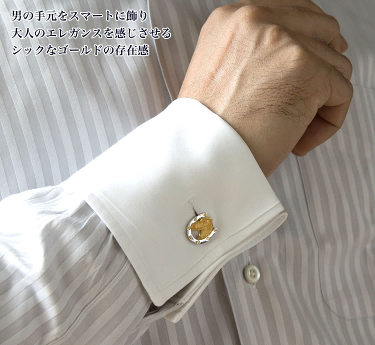 メンズ＞ホースシューモチーフ 純金カフスボタン｜メンズ,カフスボタン