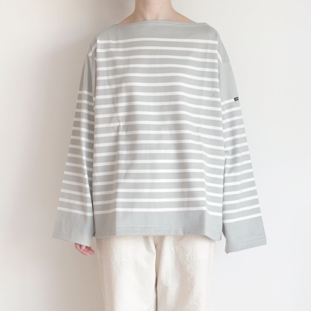 outil ウティ : TORICOT AAST バスクシャツ (VAPOR BLUE/OFF) | Tops