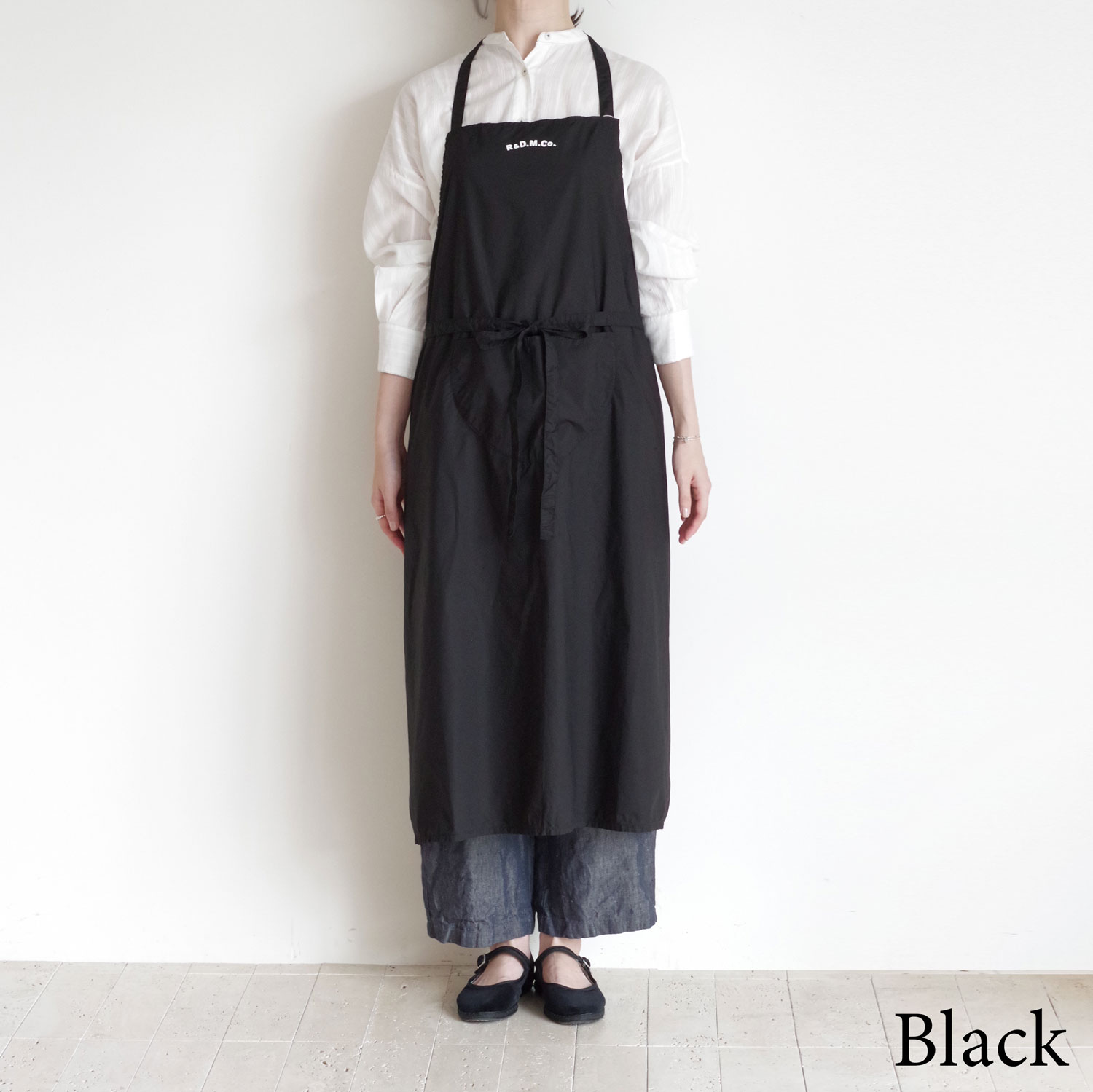 R&D.M.Co- オールドマンズテーラー : GARMENT DYE TYPEWRITER APRON