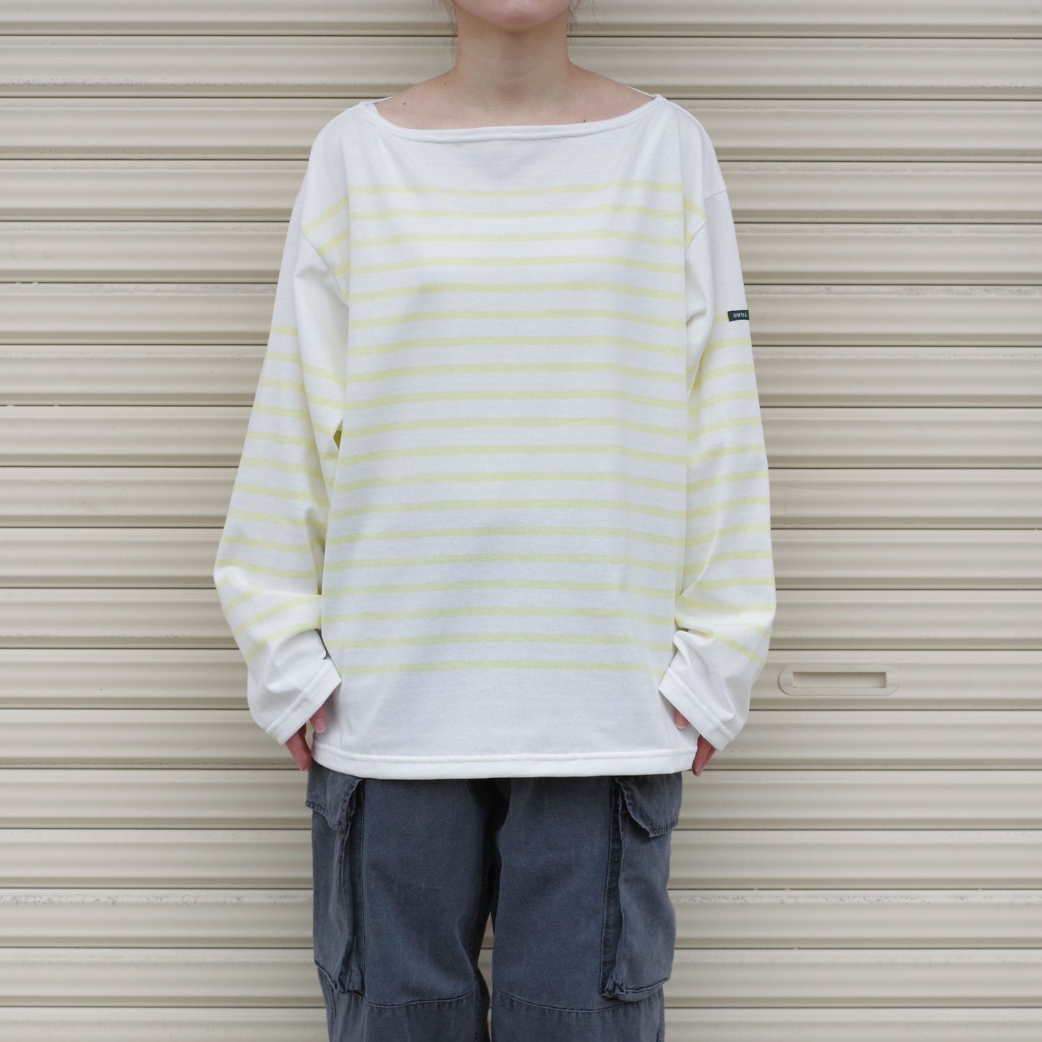 outil ウティ : TORICOT AAST バスクシャツ (OFF/YELLOW PEAR) | OUTIL