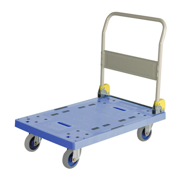 金沢車輌 大型樹脂台車 ハンドル折畳式 NP-301 ブルー | タニックス