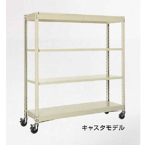 扶桑金属工業 キャスター付中量スチール棚 GSN-K1218C4DC 高さ1200