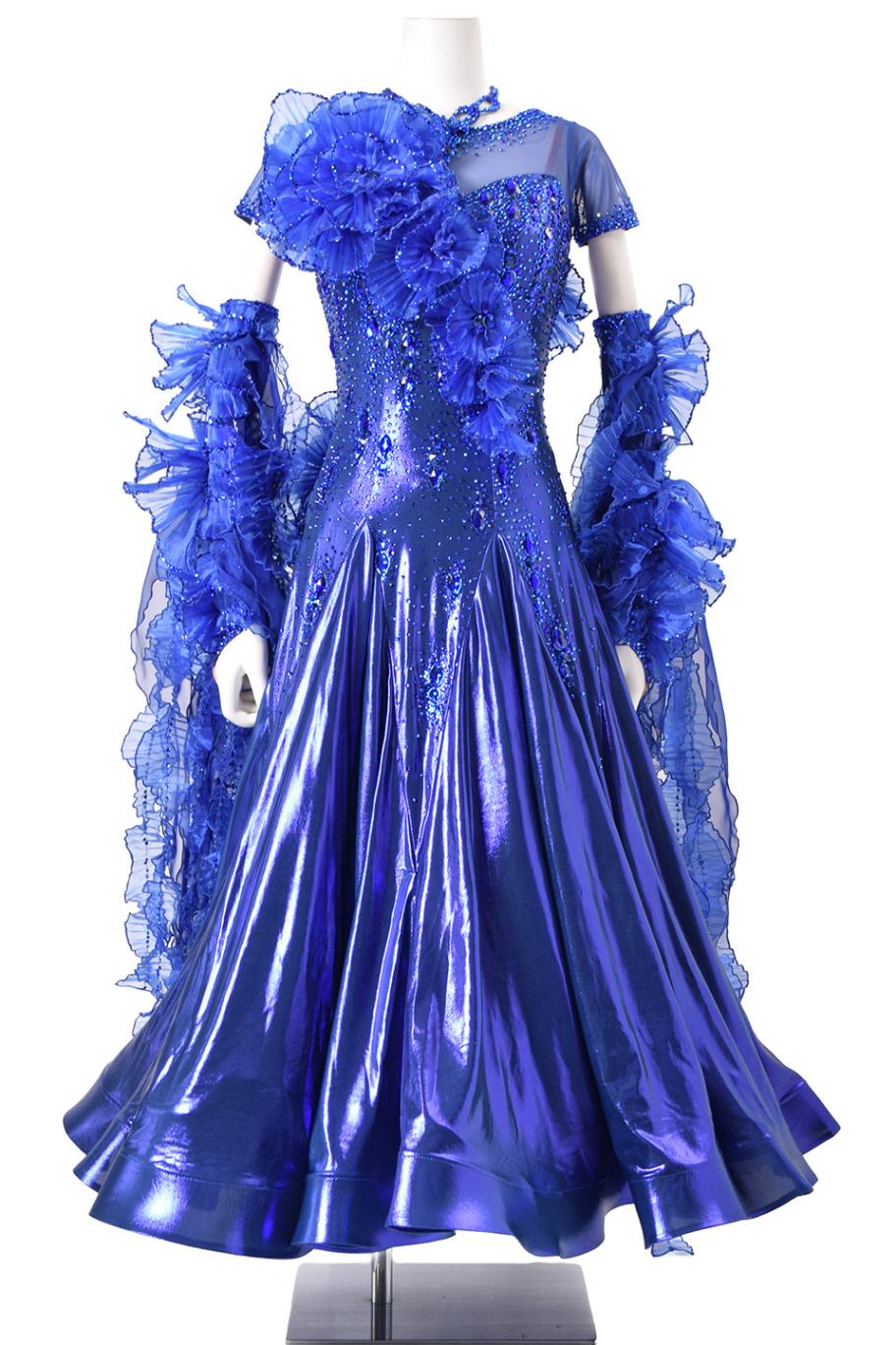 スタンダードドレス WS0729D サファイア M 社交ダンス モダンドレス