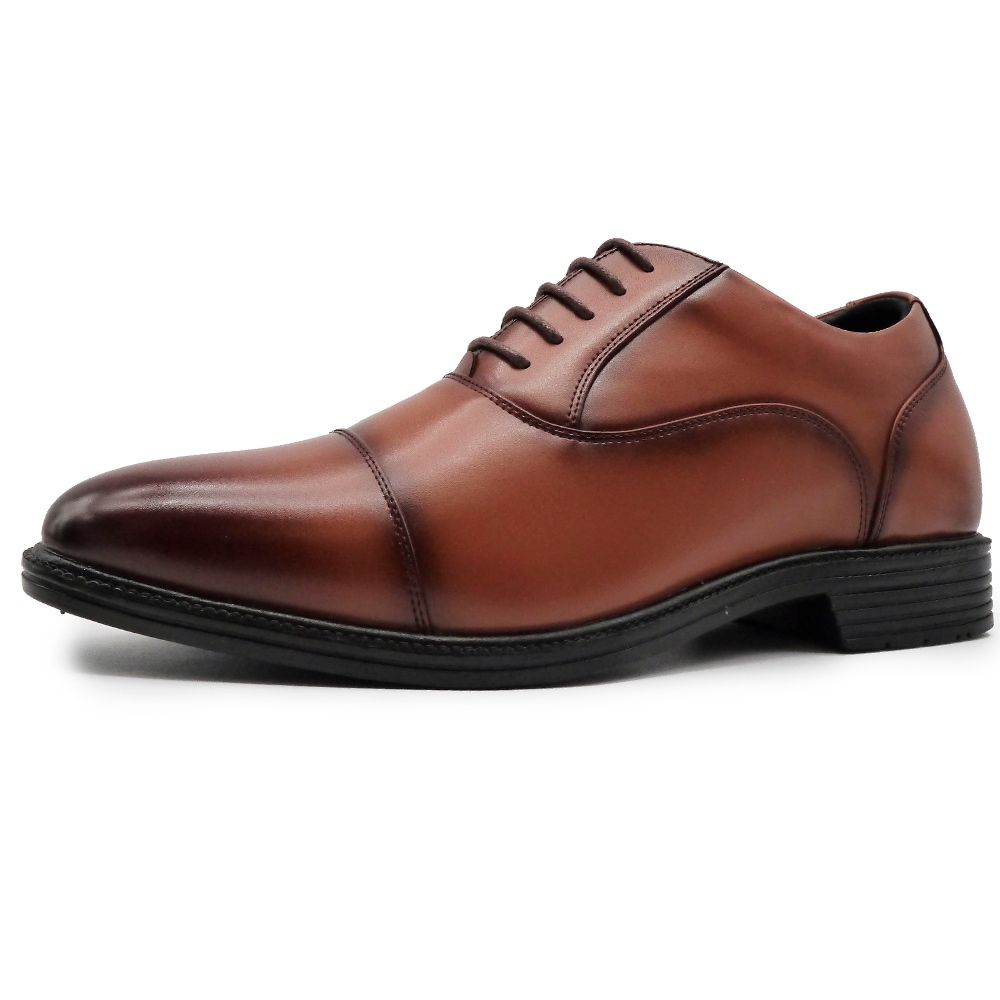 7cmUP ビジネスシューズ メンズ 合成皮革 ダークブラウン【sc-1001dbr