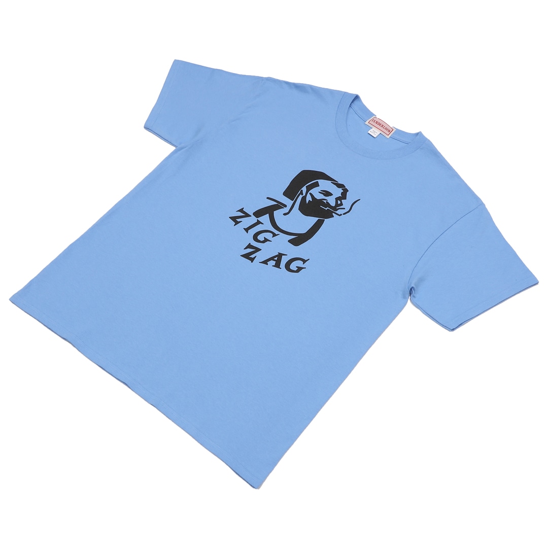 TENDERLOIN ZIGZAG T-SHIRTS 6.0oz PREMIUM COTTON 100% SAX | T-SHIRT