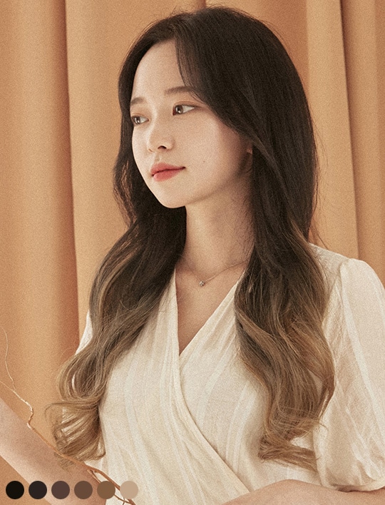 オープン ハーフウィッグ) オンブレ レイヤード ソフト ウィンドパーマ