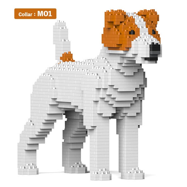 JEKCA BLOC】ジャック・ラッセル・テリア(S・M)、 立体ブロック（JEKCA