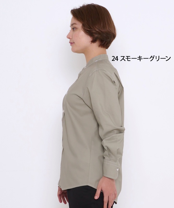 バンドカラー長袖シャツ[男女兼用][ボンマックス製品] FB4567U｜飲食店