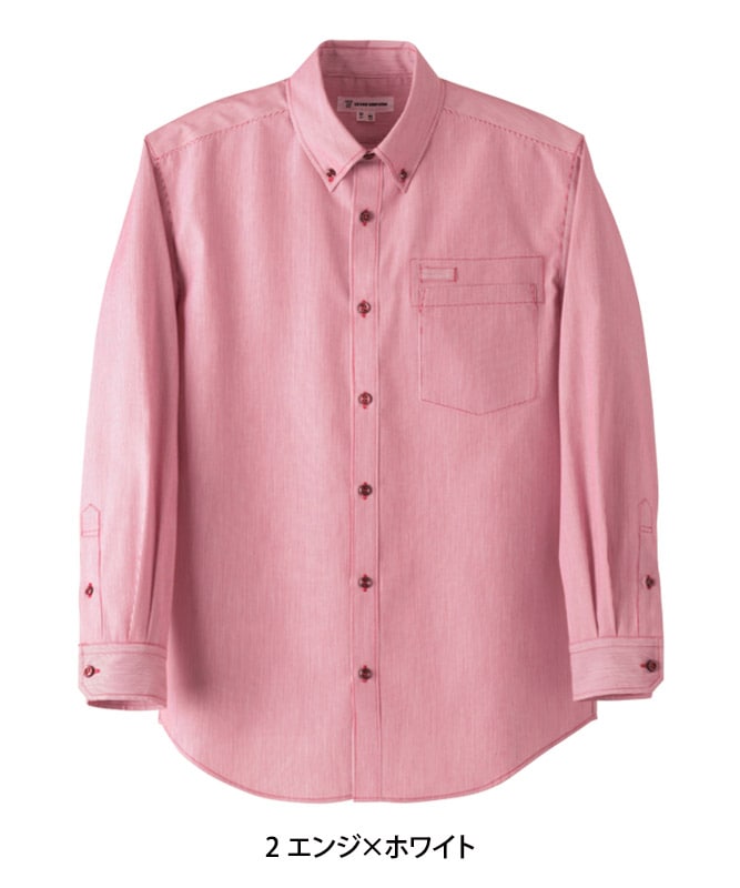 ボタンダウンシャツ長袖[男性用][セブンユニフォーム製品] WH7605