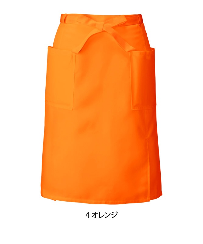 腰下エプロン(無地・ミドル丈)[KAZEN製品] APK488｜飲食店制服・フード