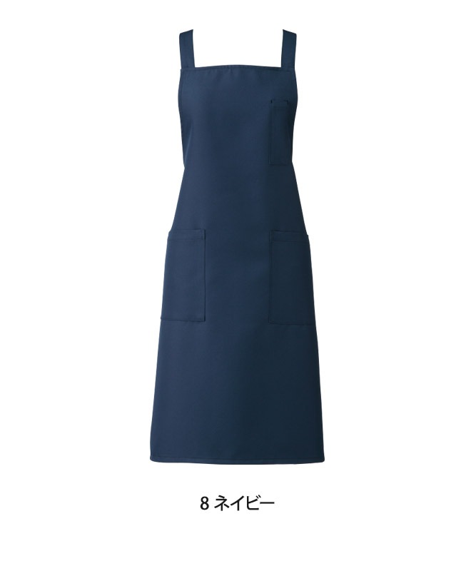 胸当てエプロン(無地)[KAZEN製品] APK499｜飲食店制服・フード