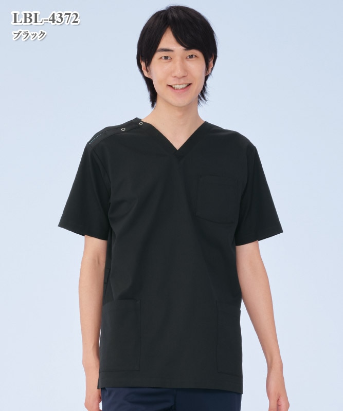 リバティフラワープリント男女兼用スクラブ半袖[ナガイレーベン製品