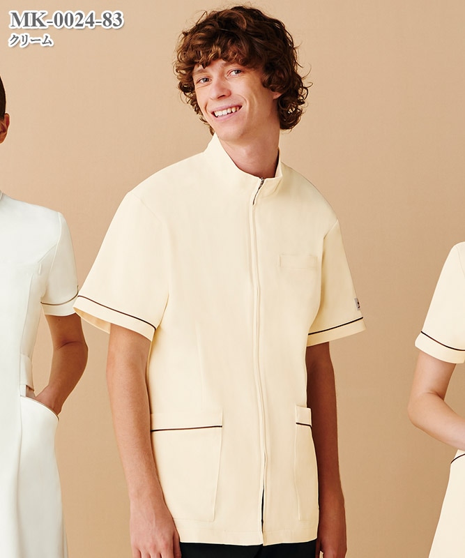 ミッシェルクランメンズジャケット半袖[チトセ製品] MK-0024｜THS-白衣