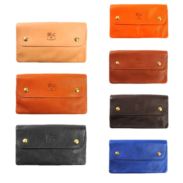 イルビゾンテ 財布 il bisonte 長財布 C0937 P ヌメ キャメル ブラック