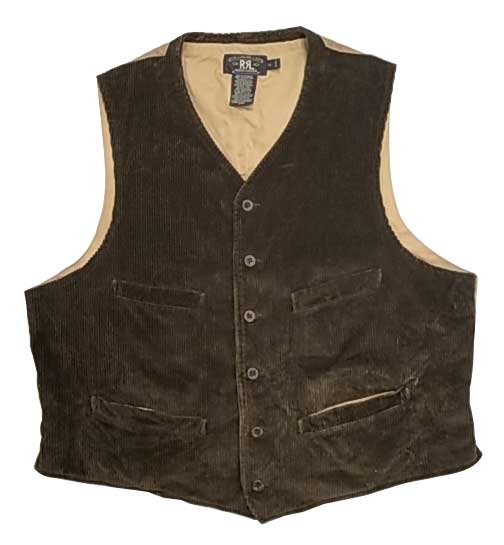 RRL ダブルアールエル RALPH LAUREN ラルフローレン CORDUROY VEST